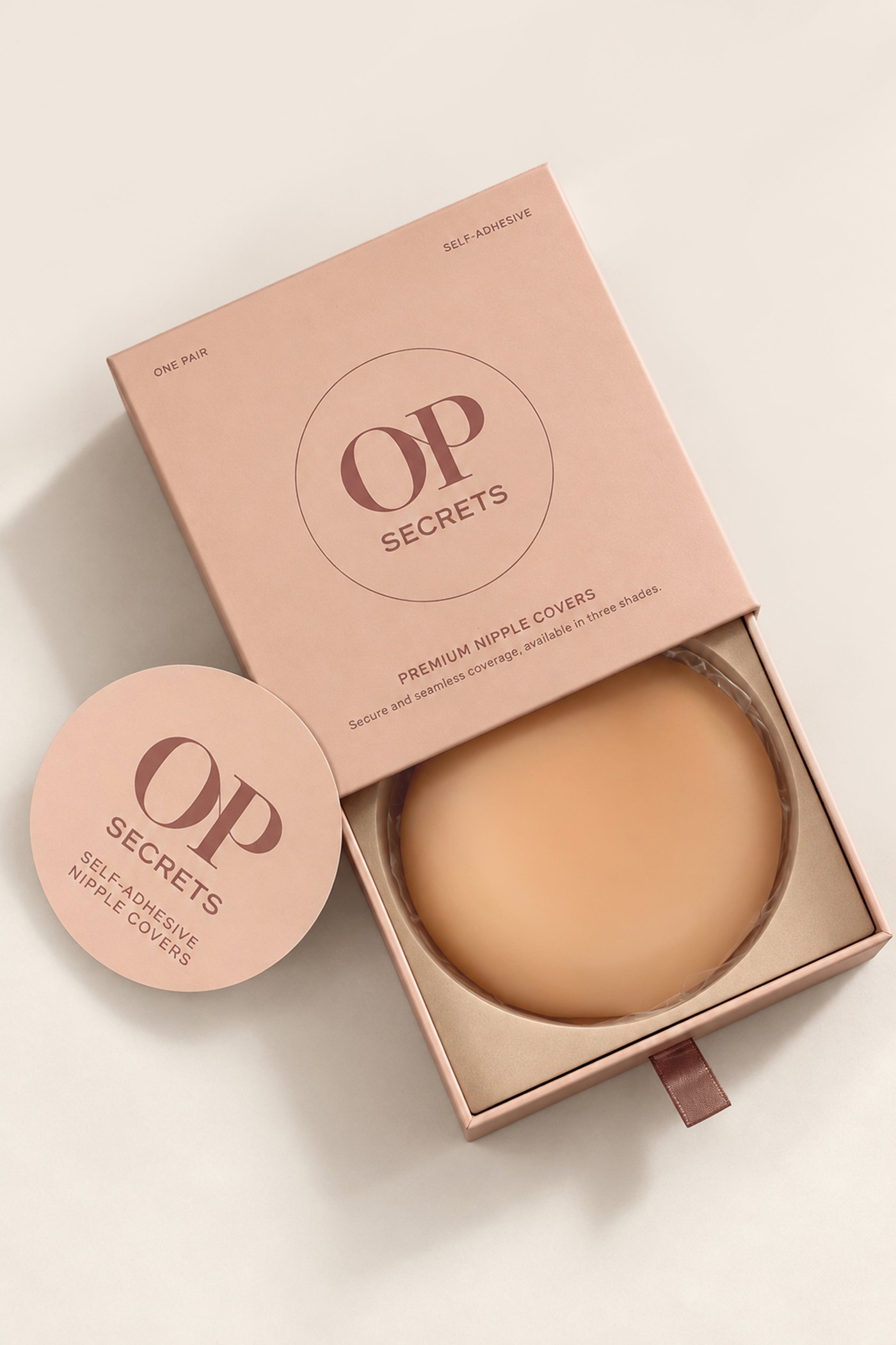 Nipple Covers in Warm Peach view 3